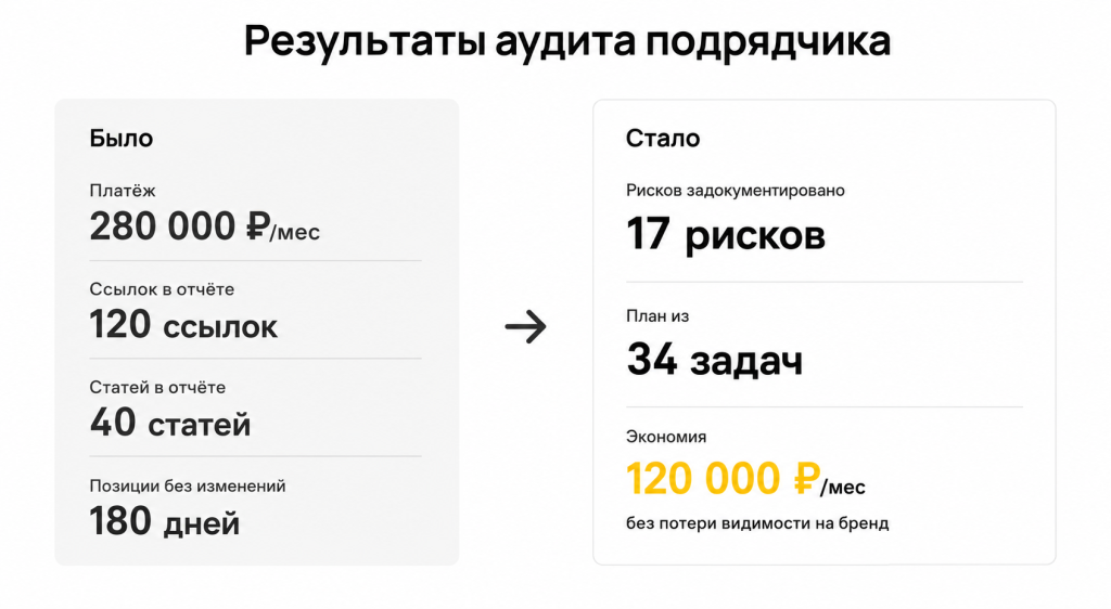 Результаты аудита
